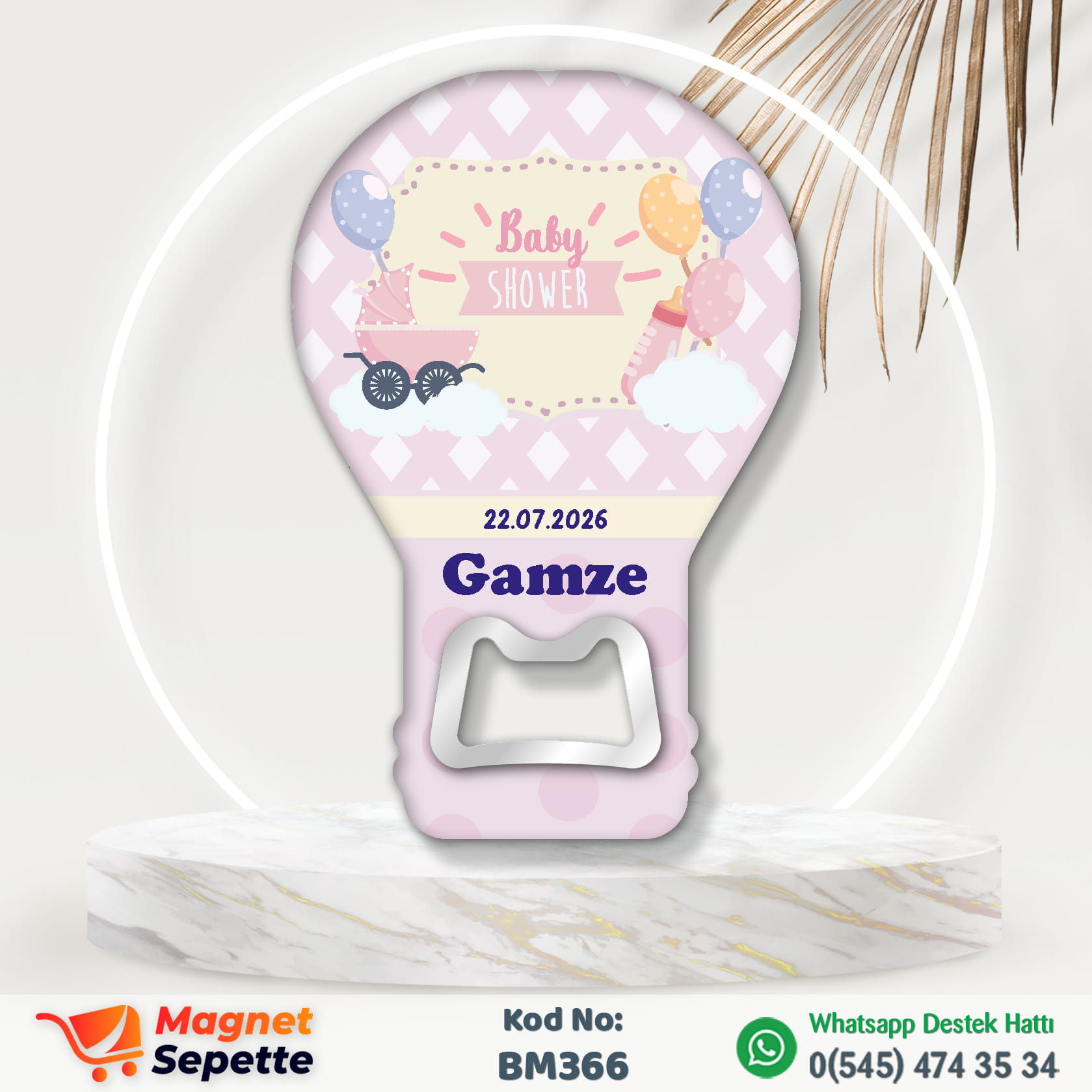 Baby Shower Temalı Balon Magnet