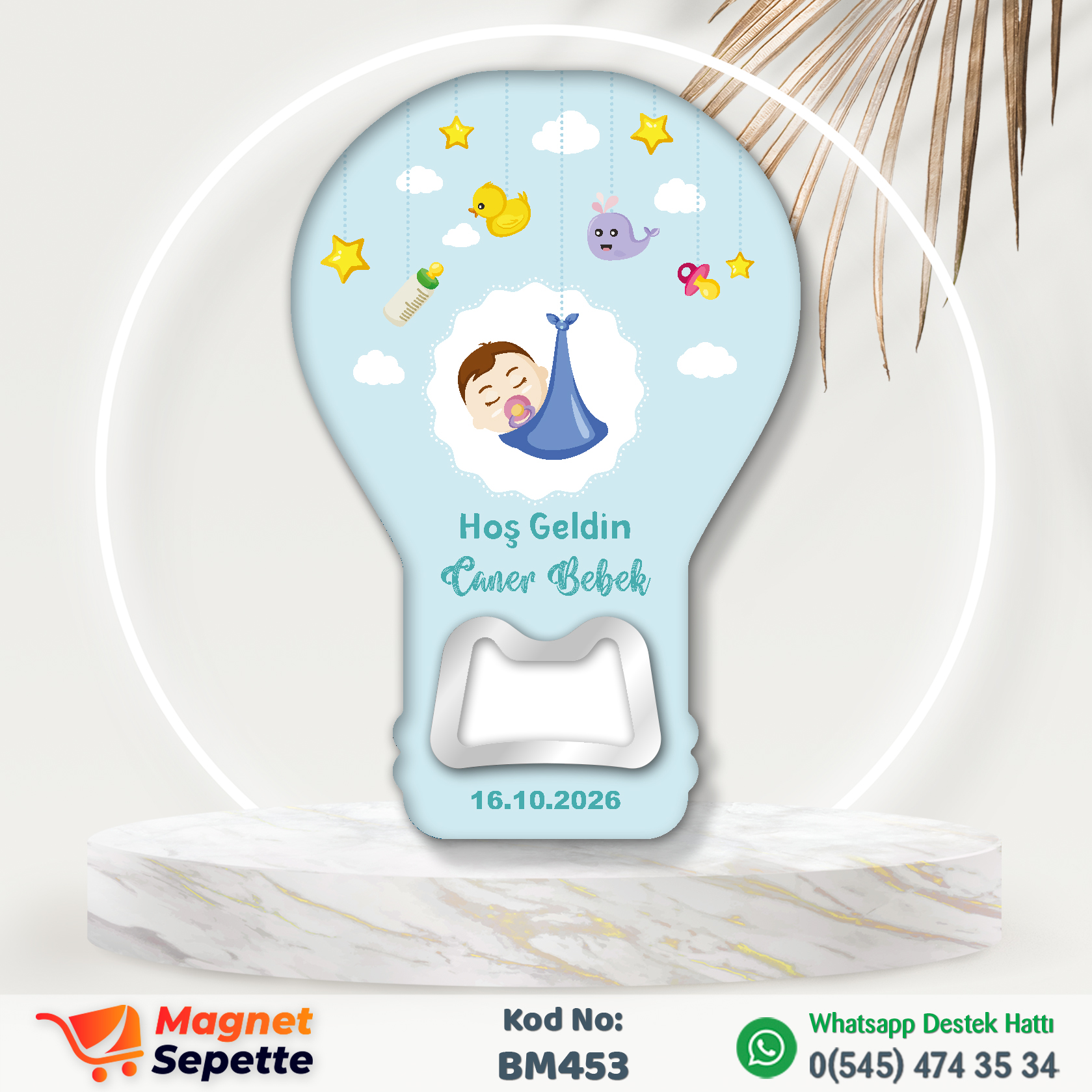 Bebek Mavisi Hoş Geldin Magnet